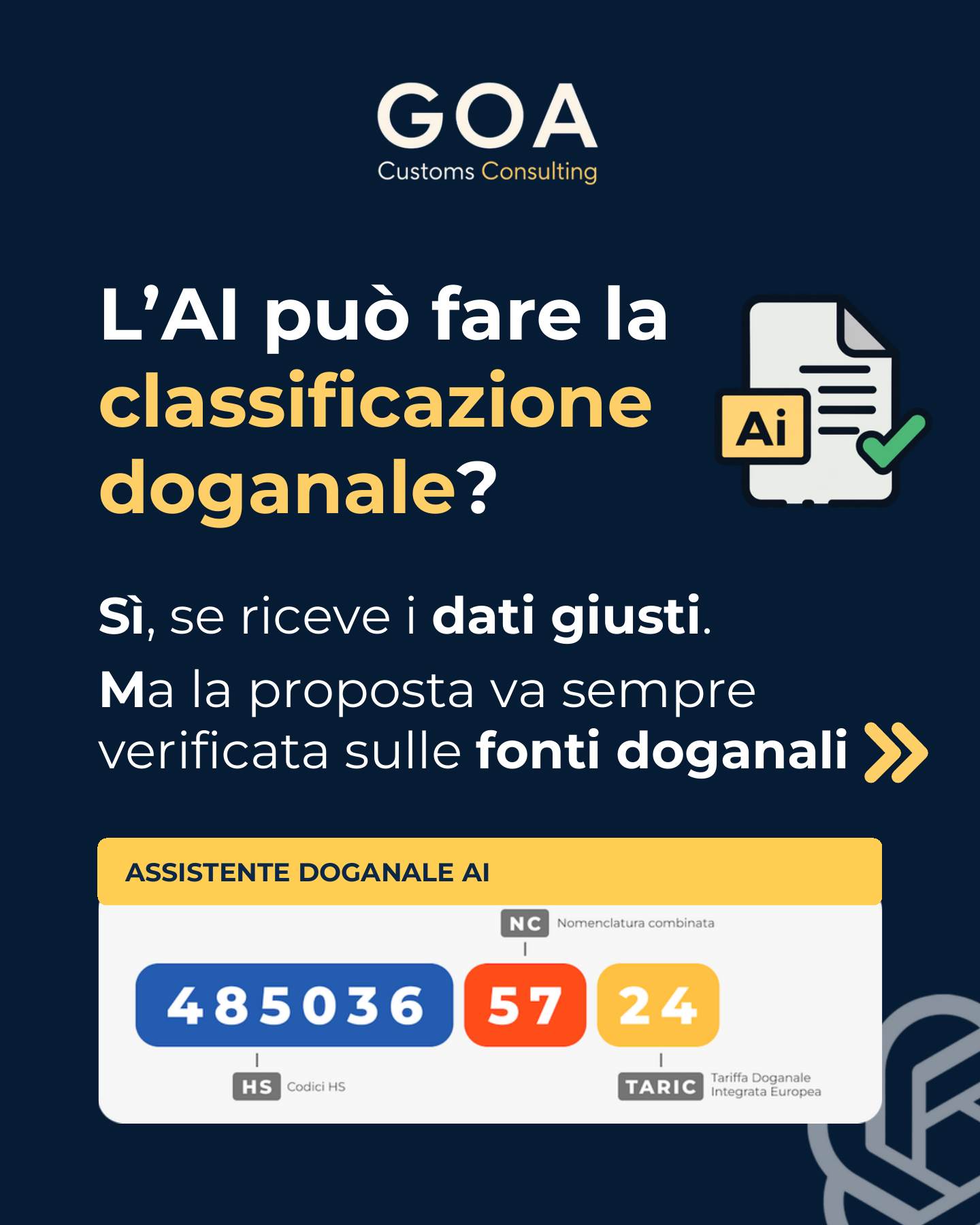 L’AI può fare la classificazione doganale?